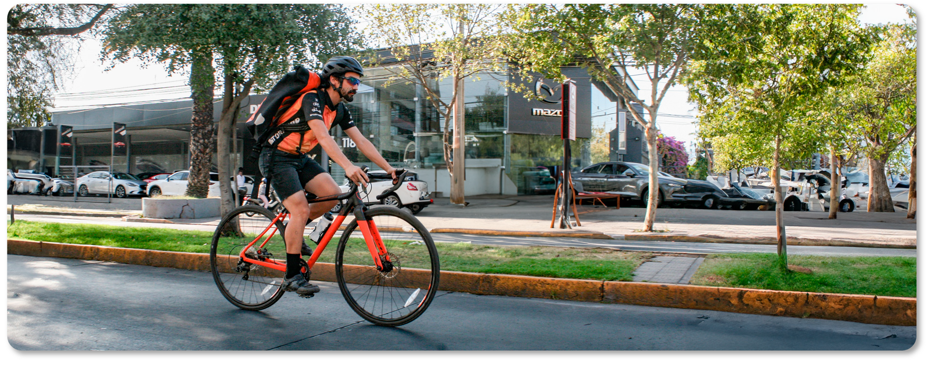 Mensajero pedaleando